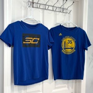 Golden State Warriors NBA Durant & Steph Curry Short Sleeve T-Shirt Boys Set M/L